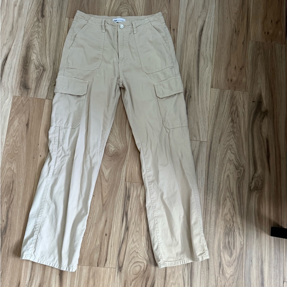 Zara Women’s Tan Cargo Pants